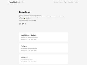 PaperMod hugo screenshot